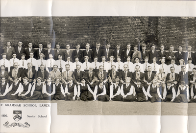 1956 school year photo, Chorley Grammar School, Union Street, Chorley
