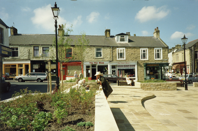 Barnoldswick Town Square and Frank Street.