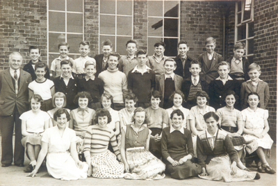 Pupils and teacher of Coppull Old Parish School