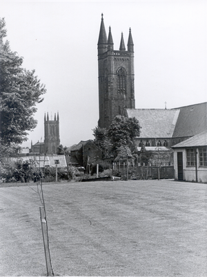 St Mary's and St George's church towers, Chorley