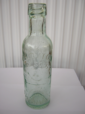 Glass bottle from Clayton & Sons, Chorley