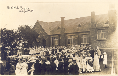End of war celebrations, Hesketh-with-Becconsall School