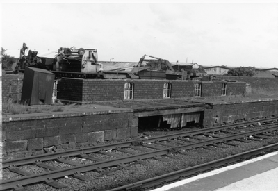 Derelict railway building at Ormskirk station