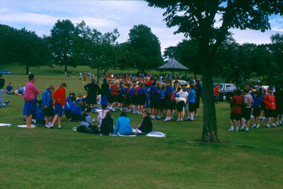 Guides and Brownies in Alkincoats Park, Colne