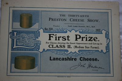 Preston Cheese Show 1932