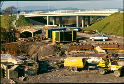 M65 construction at Barrowford Locks