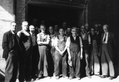 Workers at The L and B Rubber Co, Leyland.