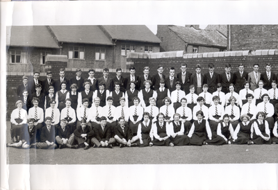 1956 senior school year photo, Chorley Grammar School, Union Street, Chorley