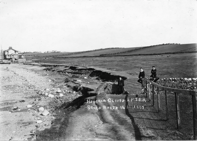 Heysham Cliffs after the storm March 16, 1907