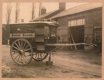 William Davenport. Horse drawn bread van. Eccleston. Lancashire.