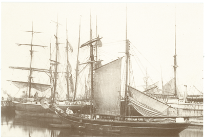 Ships drying sails, Glasson Dock