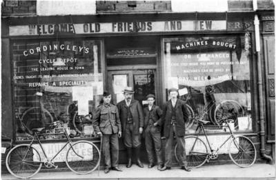 Cordingley's cycle shop, Blackburn Road, Haslingden