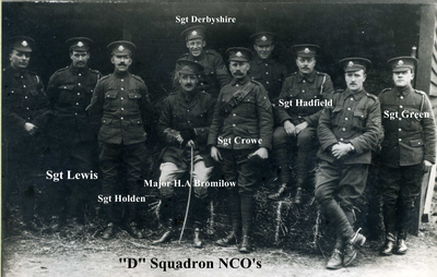 'D' Squadron NCOs - Lancashire Hussars - early 20th Century