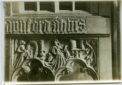 Carving of the Annunciation - All Hallows Church, Great Mitton, Whalley, Clitheroe