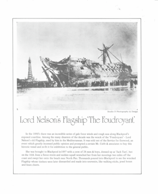 Lord Nelsons Flagship, The Foudroyant, Wreckage at Blackpool