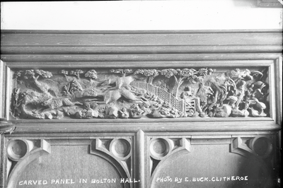 Bolton By Bowland: Bolton Hall Carved Oak Panel (Image 4 of 4)
