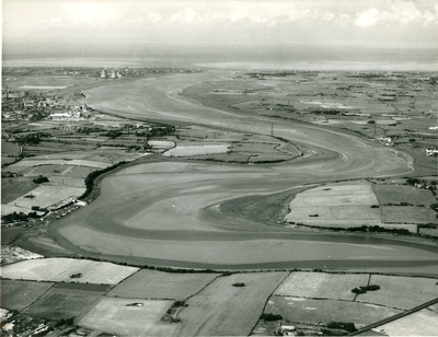 Aerial View: Stannah & River Wyre ~ 1968
