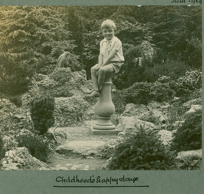 Billie Pye in West Bank Rock Garden  - Childhood's Happy days