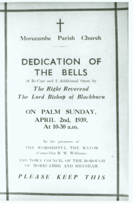Dedication of Bells - Morecambe Parish Church