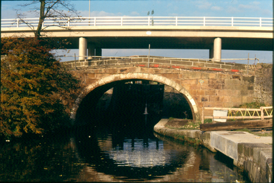 New Bridge over canal at Barrowford Locks