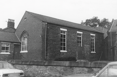 Longton Methodist Chapel showing date stone.