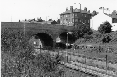 Rail tracks beneath Derby Street bridge, Ormskirk