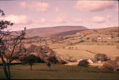 Roughlee and Pendle from the ridge to the north east of the top of Pasture Lane
