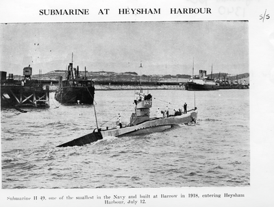 Submarine HMS H49 at Heysham Harbour