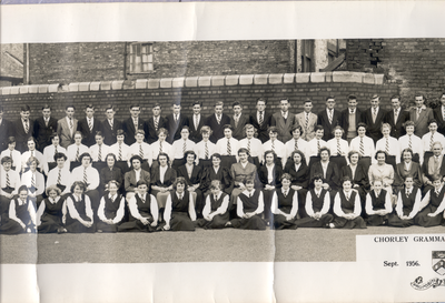 1956 school year photo, Chorley Grammar School, Union Street, Chorley