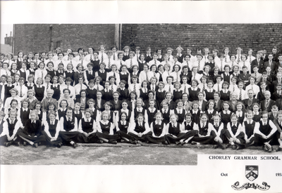 1952 school year photo, Chorley Grammar School, Union Street, Chorley