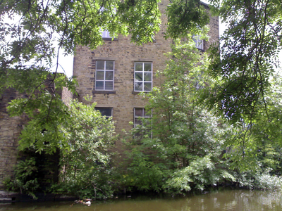 Lomeshaye Bridge Mill canal bank