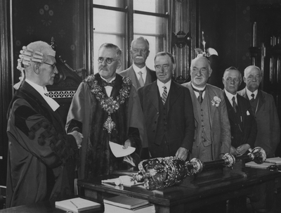 Retirement of Sir Alfred Howarth, Town Hall, Preston