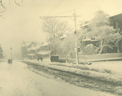 Albert Road in winter, Colne