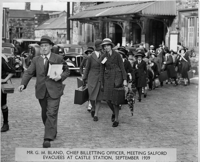 Salford Evacuees at Castle Station, Lancaster