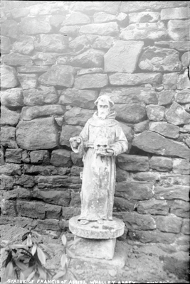 Whalley Abbey: Statue of Francis of Assisi