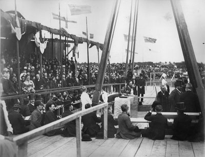 Visit of the Prince of Wales: laying the foundation stone of the Albert Edward Dock, Preston