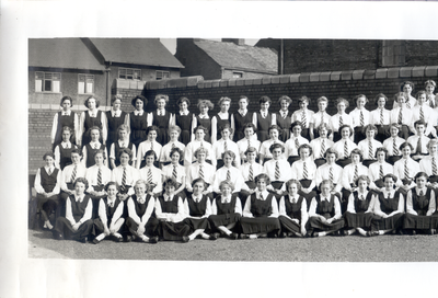 1954 senior school year photo, Chorley Grammar School, Union Street, Chorley