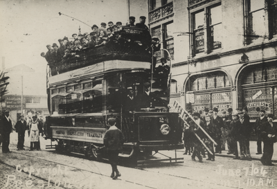 Electric tram, Lancaster Road, Preston