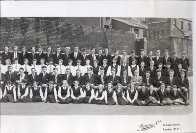 1956 senior school year photo, Chorley Grammar School, Union Street, Chorley