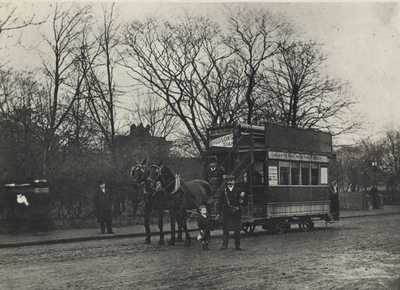 Horse drawn tram, Watling Street Road, Fulwood, Preston