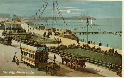 Postcard view of Morecambe promenade.