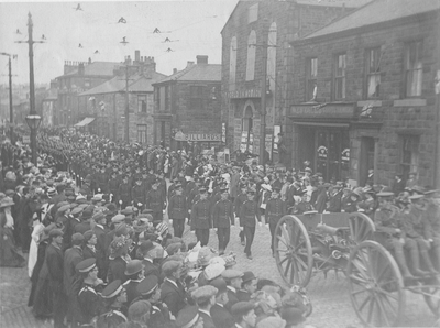 Coronation celebrations, Whalley Road Accrington 1911