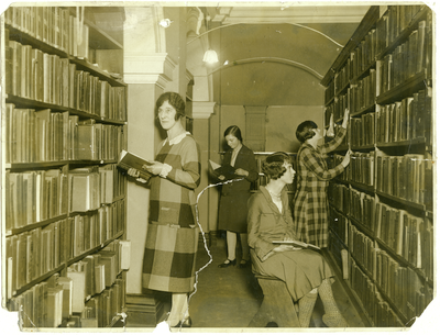 Bertha Barrow and Library Assistants, St Annes Library, St Annes on Sea