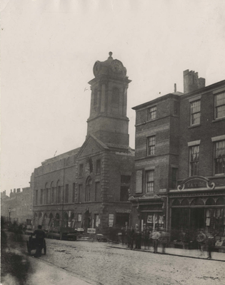 Old Town Hall, Fishergate, and Church Street shops, Preston