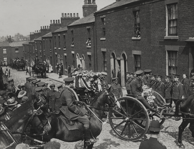 Funeral of Private Young, Heysham Street, Preston