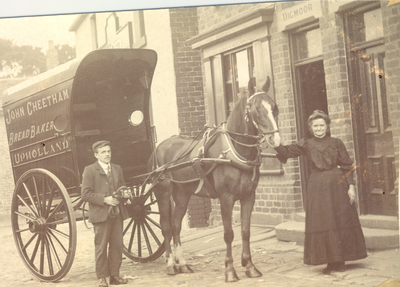 Bakers horse and cart, Daniels Lane - Spencers Lane, Up Holland