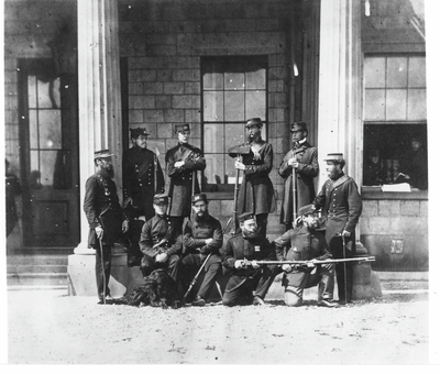 Soldiers at 'Euston Barracks', Fleetwood   
(Image 1)