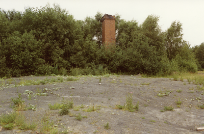 Remains of chimney on the site of Blaguegate Colliery, Lathom