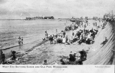West End Bathing Sands and Old Pier Morecambe