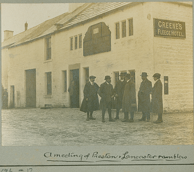 A meeting of Preston and Lancaster Ramblers,  Fleece Hotel, Dolphinholme